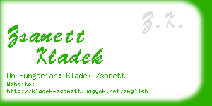 zsanett kladek business card